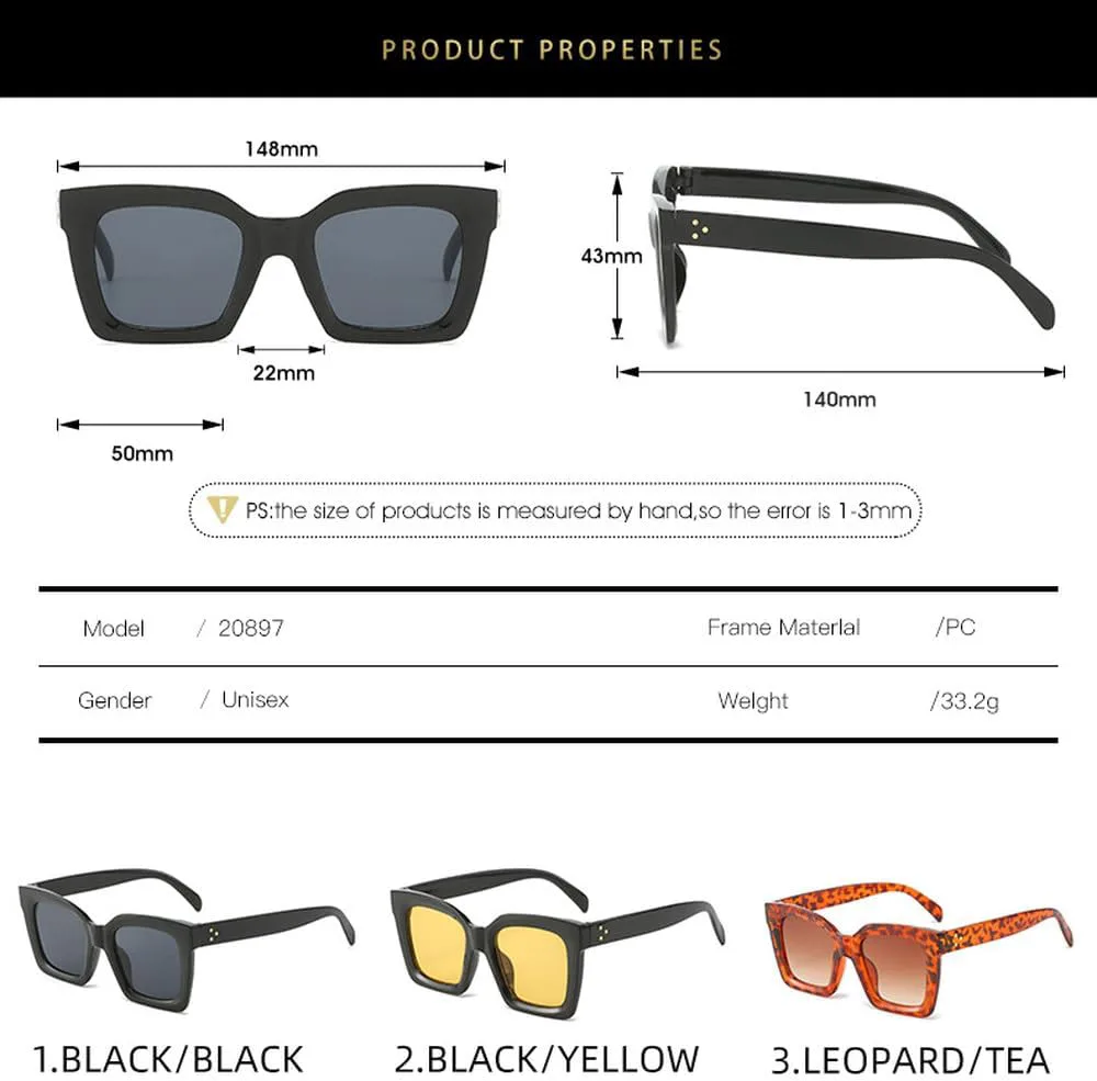 Крупные заклепки для женских винтажных солнцезащитных очков, модные солнцезащитные очки UV400 для мужчин, градиентные солнцезащитные очки MTZJH, Leopard Tea
Крупные заклепки для женских винтажных солнцезащитных очков, модные солнцезащитные очки UV400 для мужчин, градиентные солнцезащитные очки MTZJH, Leopard Tea