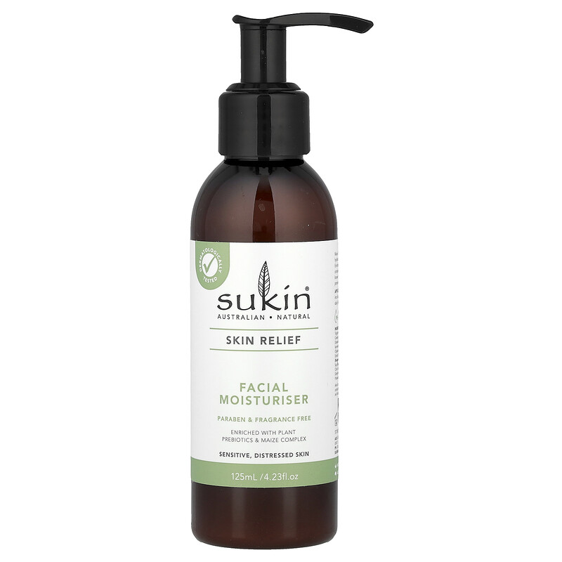Sukin, Skin Relief, увлажняющее средство для лица, для чувствительной, проблемной кожи, без отдушек, 125 мл (4,23 жидк. Унции)
Sukin, Skin Relief, увлажняющее средство для лица, для чувствительной, проблемной кожи, без отдушек, 125 мл (4,23 жидк. Унции)