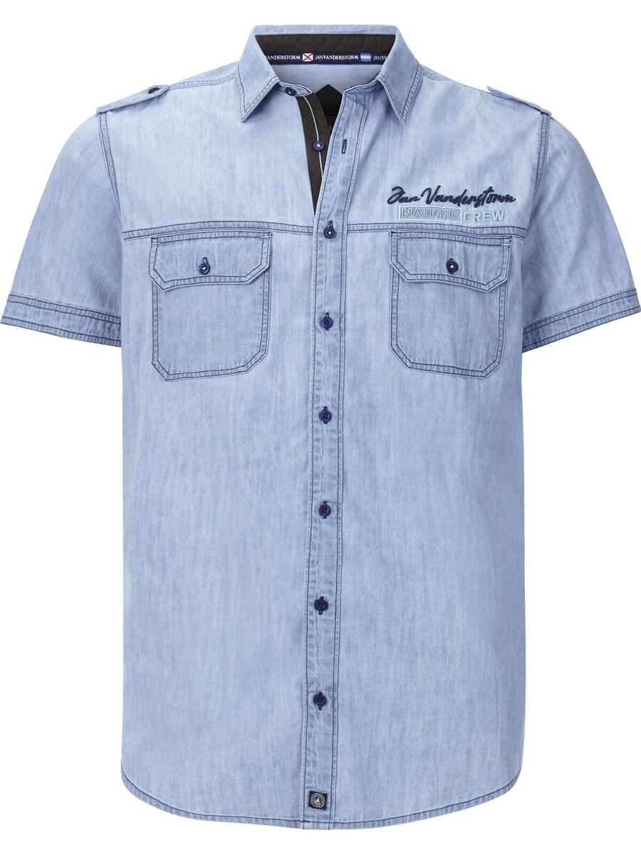 Удобная рубашка на пуговицах Jan Vanderstorm Lorensius, синий деним
Удобная рубашка на пуговицах Jan Vanderstorm Lorensius, синий деним