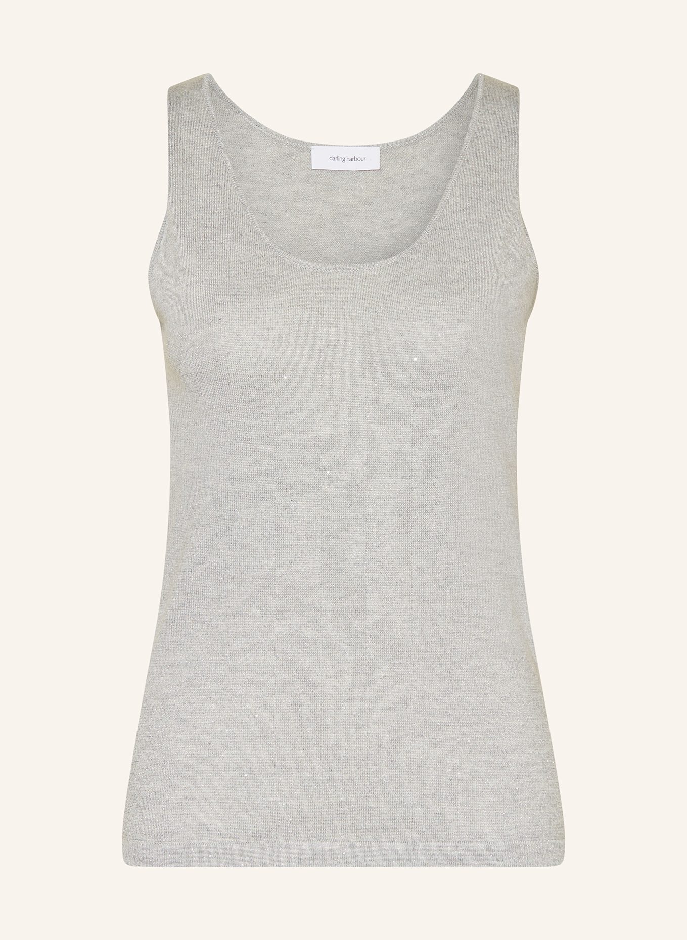 Вязаный топ с блестящей пряжей Darling Harbour, серый
Вязаный топ с блестящей пряжей Darling Harbour, серый
