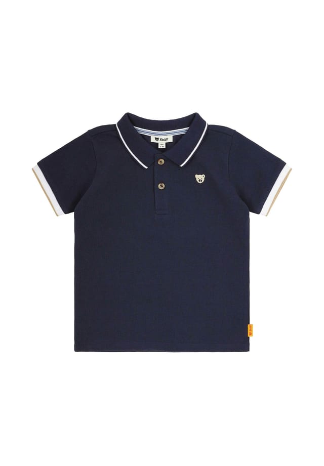Детская рубашка поло с коротким рукавом - застежка на пуговицы с мотивом «Тедди» хлопок однотонная Steiff, синий
Детская рубашка поло с коротким рукавом - застежка на пуговицы с мотивом «Тедди» хлопок однотонная Steiff, синий
