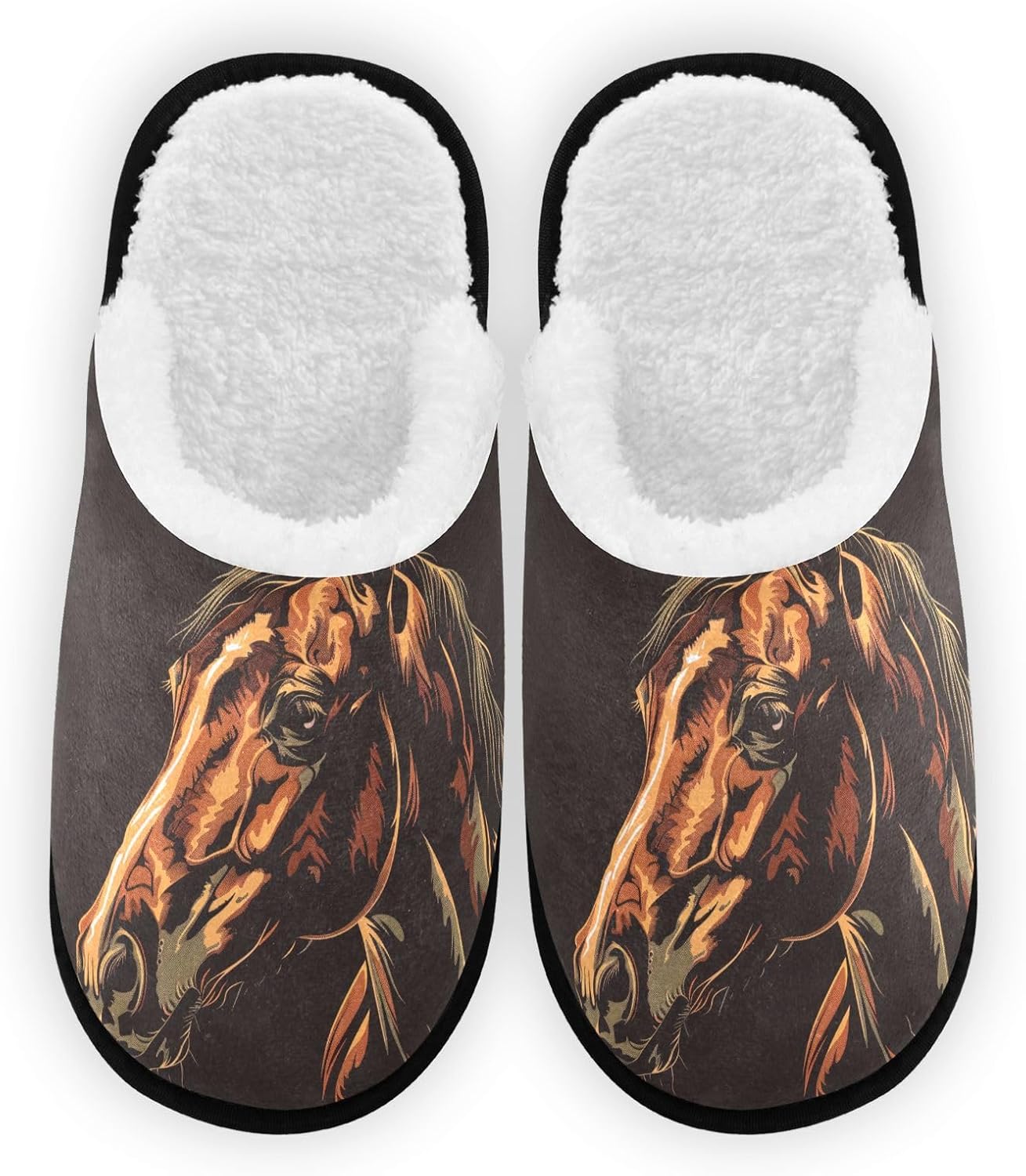 Плюшевые тапочки с изображением лошади FENOCHE для женщин и мужчин, теплые и удобные, для путешествий и спа, противоскользящие домашние тапки, Multicolor
Плюшевые тапочки с изображением лошади FENOCHE для женщин и мужчин, теплые и удобные, для путешествий и спа, противоскользящие домашние тапки, Multicolor