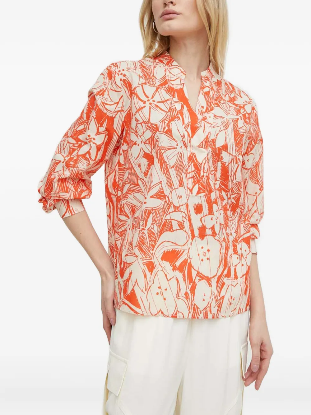 Блузка с V-образным вырезом и цветочным принтом Marc O'Polo, оранжевый
Блузка с V-образным вырезом и цветочным принтом Marc O'Polo, оранжевый
