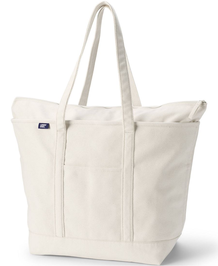 Очень большая холщовая сумка-тоут с пятью карманами, застежкой-молнией и длинными ручками Lands' End, Natural/natural
Очень большая холщовая сумка-тоут с пятью карманами, застежкой-молнией и длинными ручками Lands' End, Natural/natural