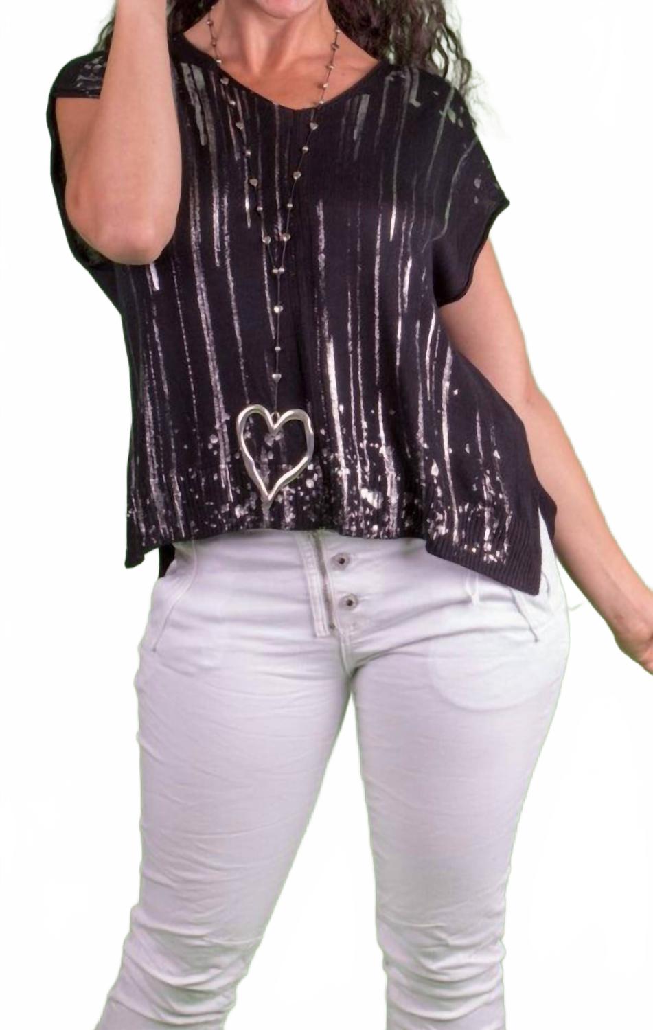 Трикотажный топ Oro с круглым вырезом и короткими рукавами, черный Gigi Moda, черный
Трикотажный топ Oro с круглым вырезом и короткими рукавами, черный Gigi Moda, черный