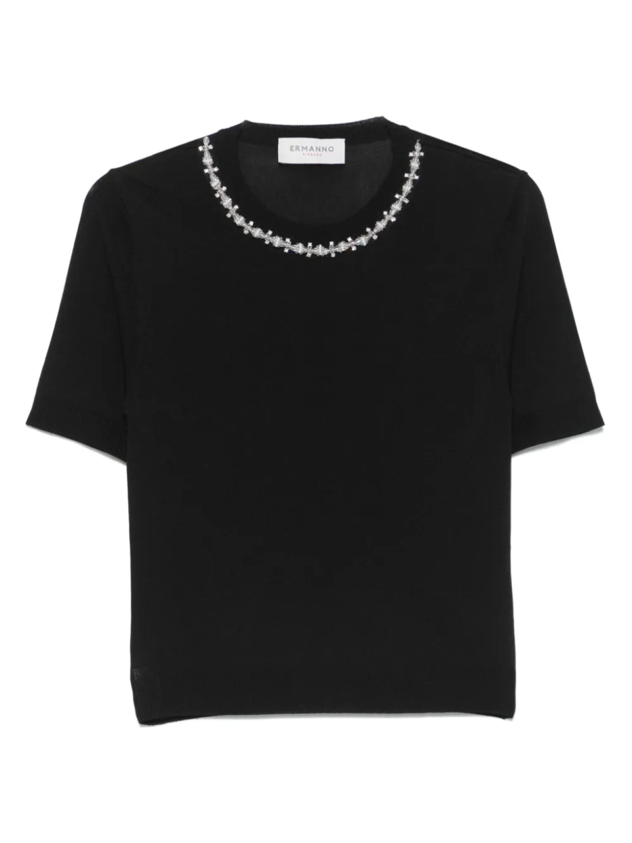 Футболка с круглым вырезом ERMANNO FIRENZE, черный 
Футболка с круглым вырезом ERMANNO FIRENZE, черный