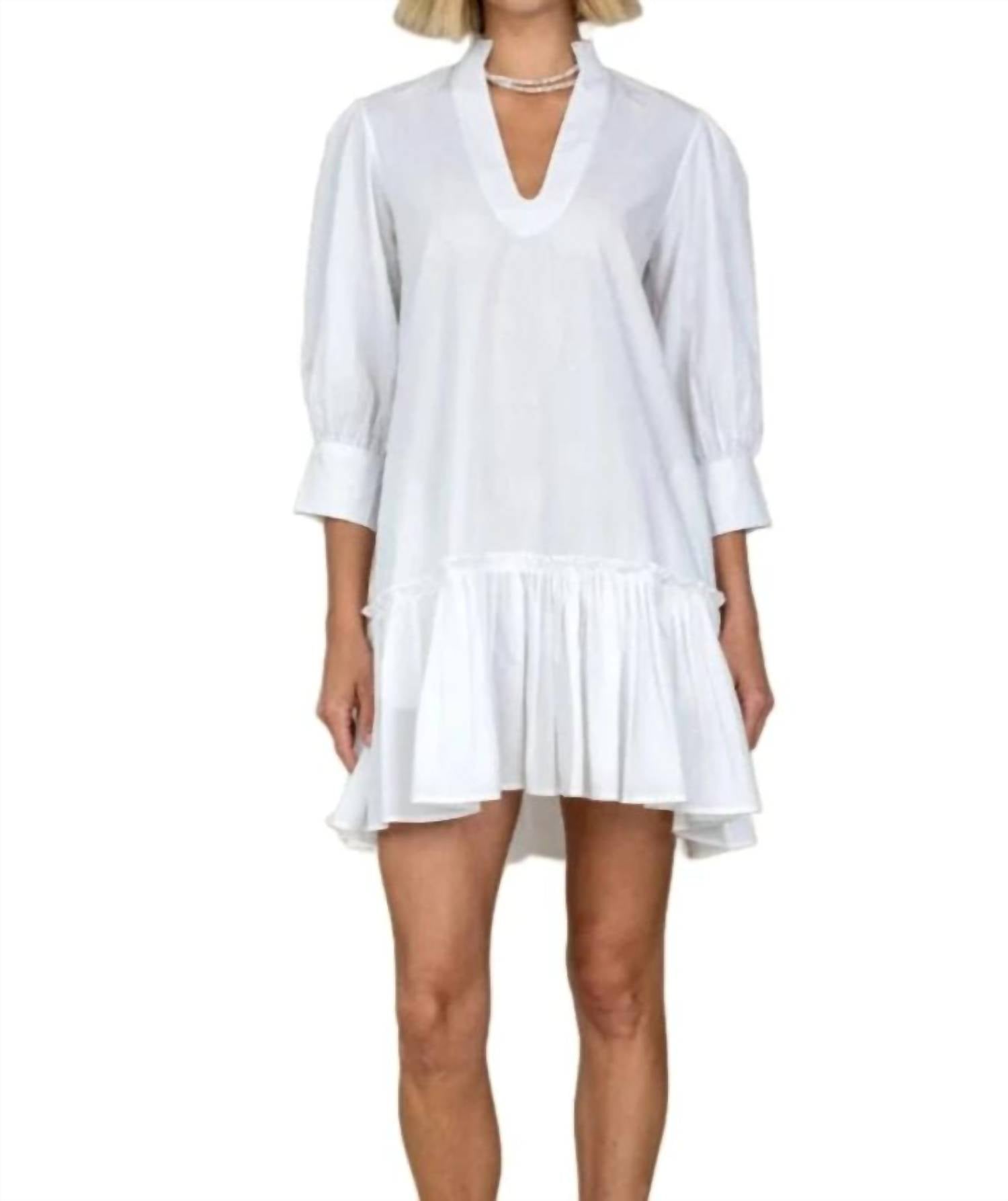 Платье Chloe в сплошном белом цвете Olivia James the Label
Платье Chloe в сплошном белом цвете Olivia James the Label