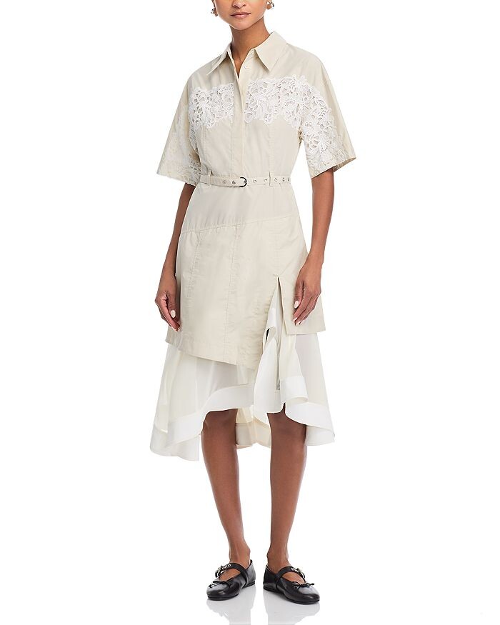 Платье-рубашка с кружевной отделкой и поясом 3.1 Phillip Lim, коричневый/бежевый
Платье-рубашка с кружевной отделкой и поясом 3.1 Phillip Lim, коричневый/бежевый