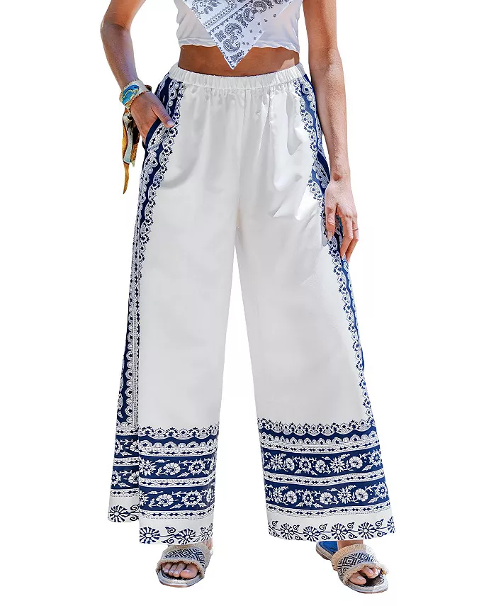 Женские свободные брюки с орнаментом Cupshe, белый
Женские свободные брюки с орнаментом Cupshe, белый