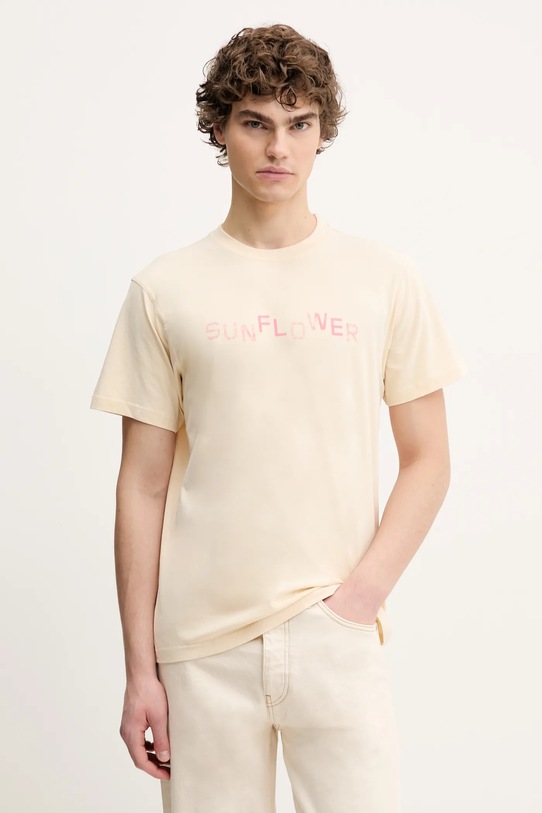 Хлопковая футболка Sunflower, бежевый 
Хлопковая футболка Sunflower, бежевый