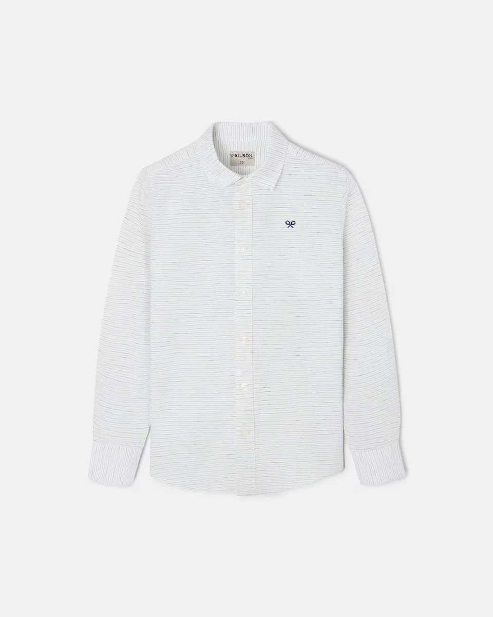 Детская спортивная мягкая рубашка с синими полосками Silbon, синий
Детская спортивная мягкая рубашка с синими полосками Silbon, синий