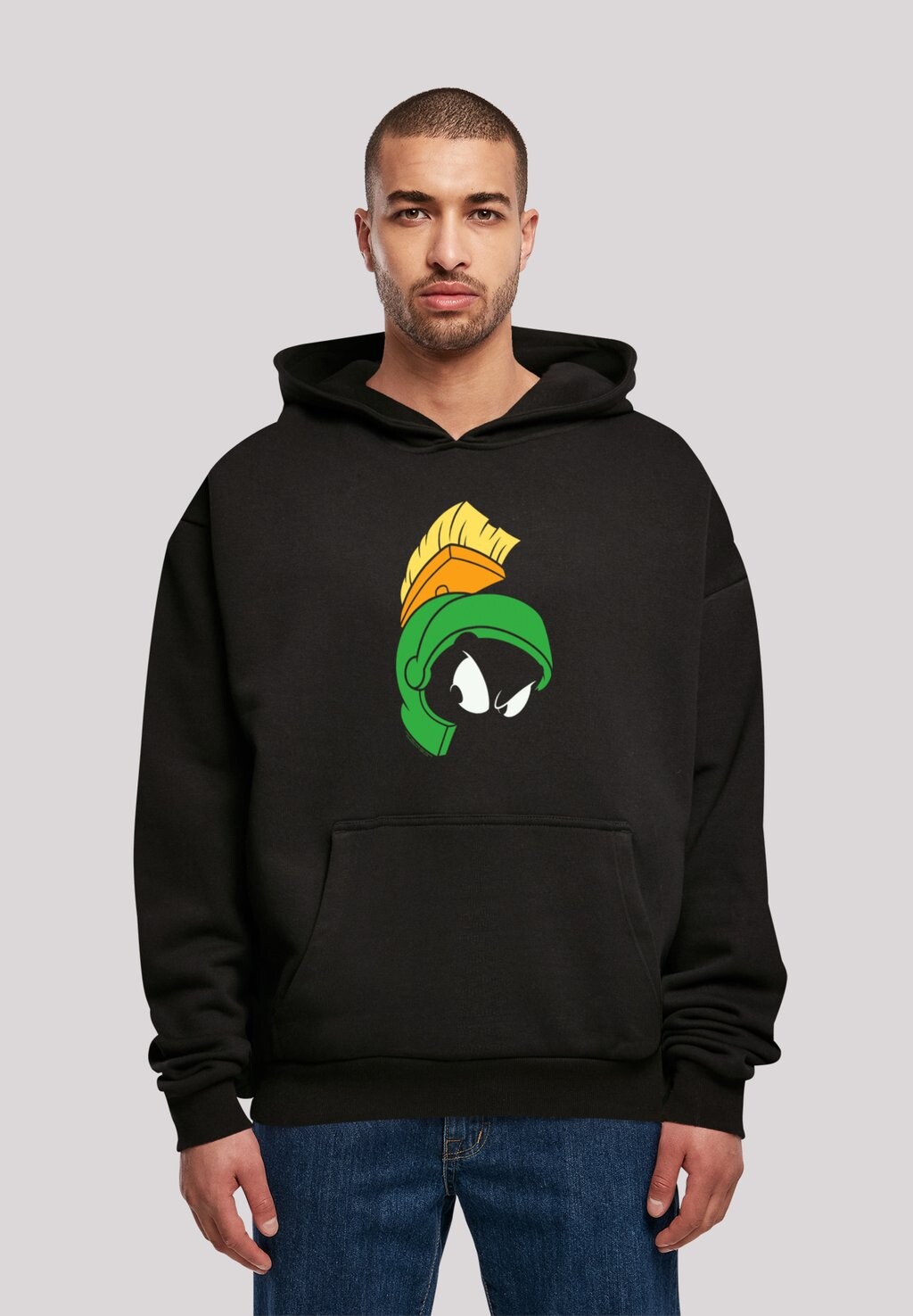 Толстовка с капюшоном PREMIUM MARVIN THE MARTIAN FACE ULTRA HEAVY OVERSIZE F4NT4STIC, черный 
Толстовка с капюшоном PREMIUM MARVIN THE MARTIAN FACE ULTRA HEAVY OVERSIZE F4NT4STIC, черный