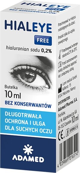 Hialeye Free 0,2%, капли глазные, 10 мл Ntc Srl
Hialeye Free 0,2%, капли глазные, 10 мл Ntc Srl