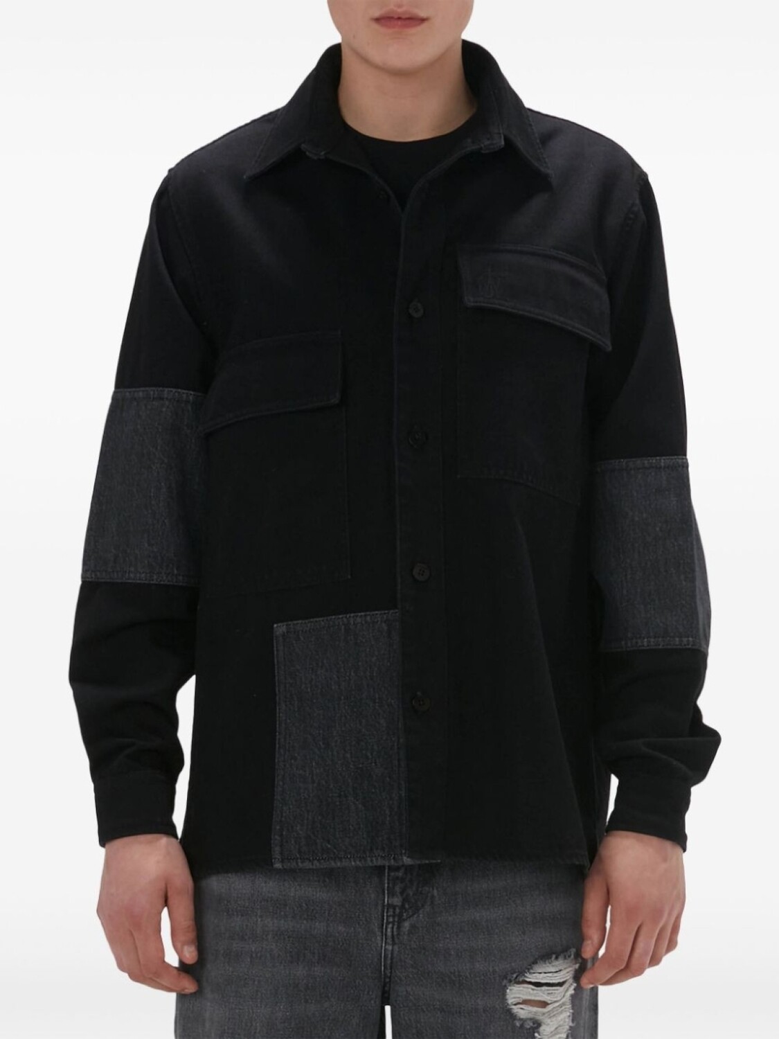 JW Anderson рубашка в технике пэчворк, черный
JW Anderson рубашка в технике пэчворк, черный