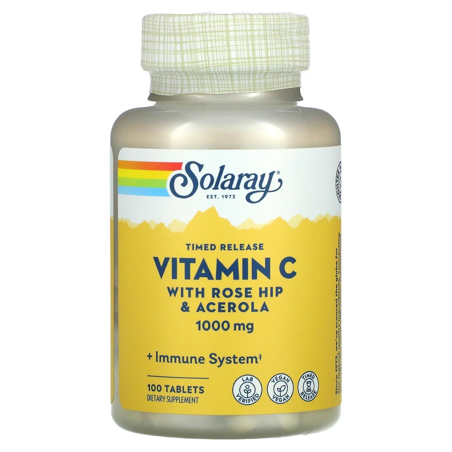 Solaray Vitamin C Timed-Release 1,000 mg 100 Tablets
Solaray Vitamin C Timed-Release 1,000 mg 100 Tablets