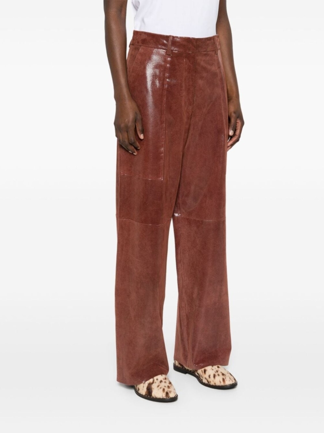 Forte Forte креповые брюки прямого кроя, коричневый
Forte Forte креповые брюки прямого кроя, коричневый