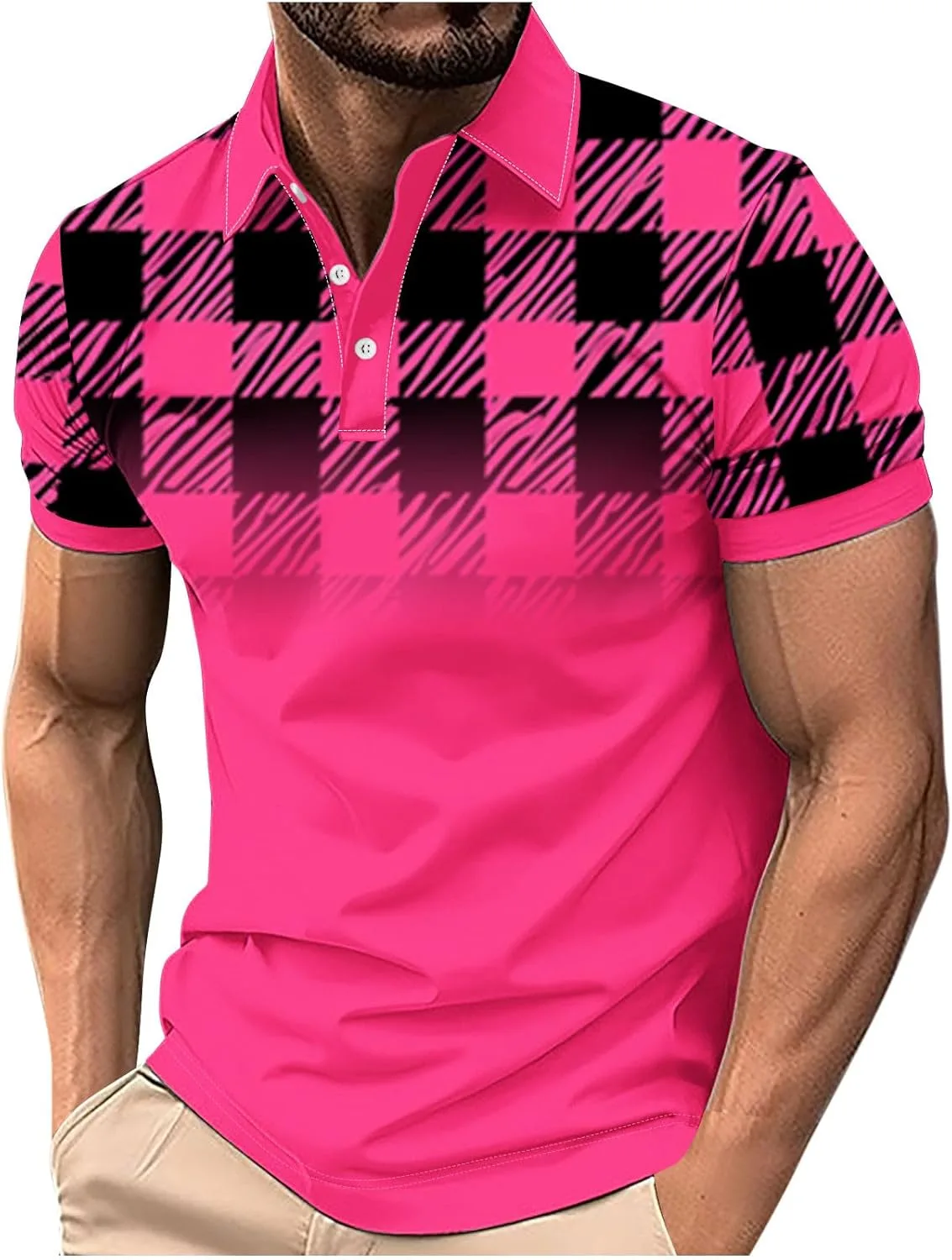 Мужская поло с коротким рукавом в клетку
Мужская поло с коротким рукавом в клетку