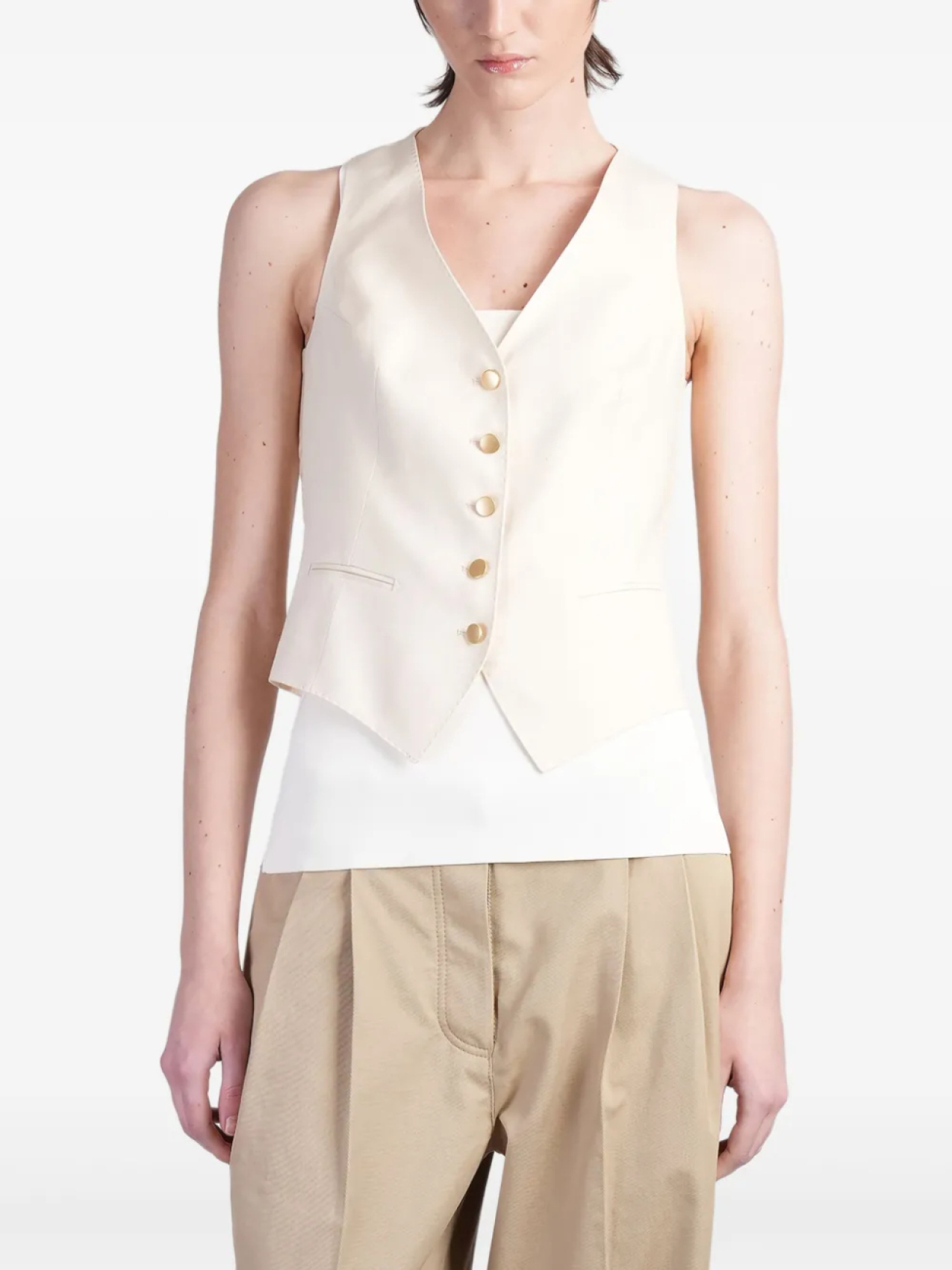 Жилет с V-образным вырезом Tagliatore, нейтральный 
Жилет с V-образным вырезом Tagliatore, нейтральный