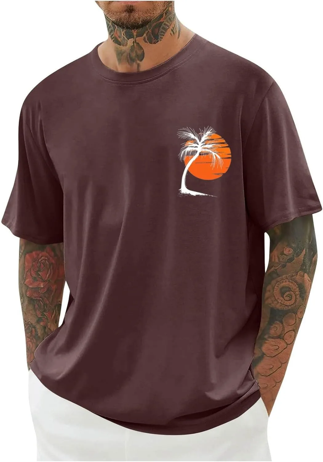 Мужская летняя футболка с принтом пальм
Мужская летняя футболка с принтом пальм