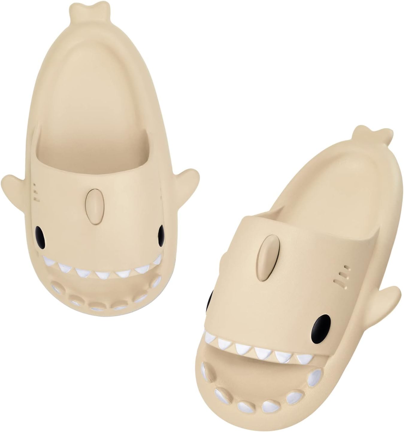 Шлепанцы MoneRffi Shark для женщин и мужчин, Cloud Shark, оригинальные открытые сандалии, милые тапочки в виде акулы, нескользящие для пляжа, бассейна и душа, бежевый
Шлепанцы MoneRffi Shark для женщин и мужчин, Cloud Shark, оригинальные открытые сандалии, милые тапочки в виде акулы, нескользящие для пляжа, бассейна и душа, бежевый