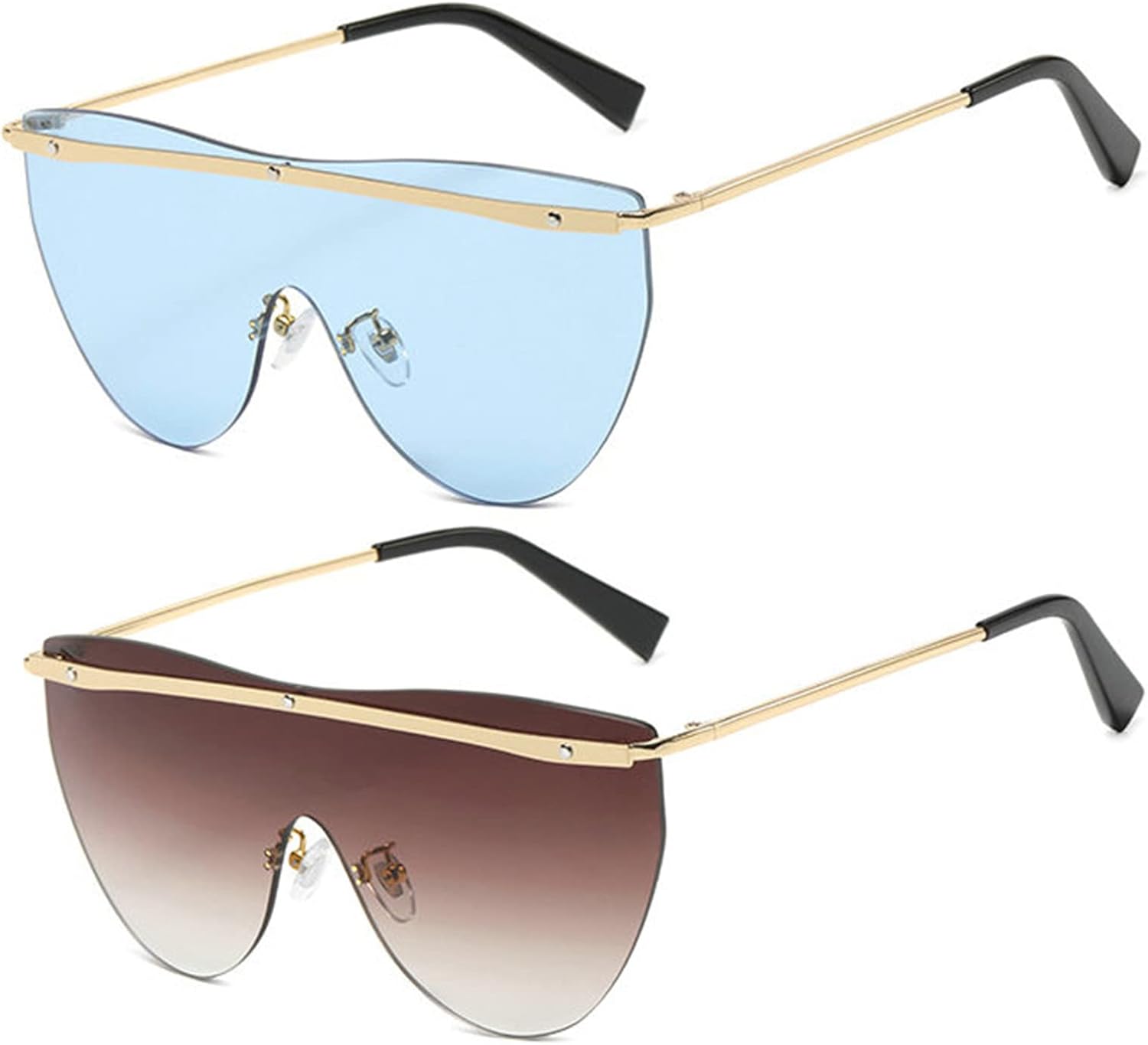 Солнцезащитные очки Willochra Y2K с плоской верхней частью, женские, в стиле панк, мужские, защитные очки-маски, защита от УФ-излучения UV400, модные футуристические очки, 2pcs-black&brwon
Солнцезащитные очки Willochra Y2K с плоской верхней частью, женские, в стиле панк, мужские, защитные очки-маски, защита от УФ-излучения UV400, модные футуристические очки, 2pcs-black&brwon