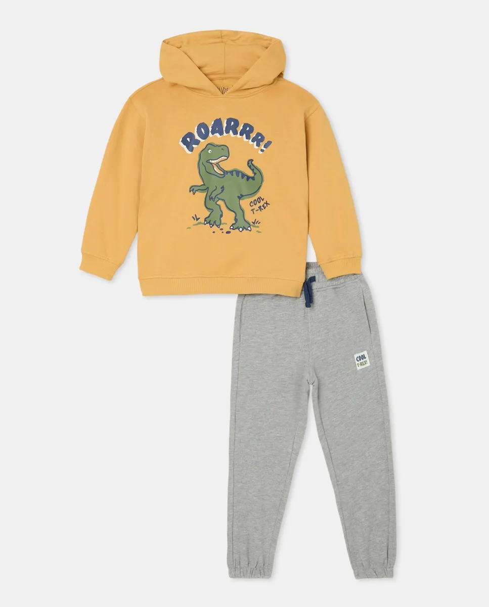 Комплект из 2 предметов длинная толстовка с капюшоном с динозавром и детские флисовые штаны Kids El Corte Inglés, желтый
Комплект из 2 предметов длинная толстовка с капюшоном с динозавром и детские флисовые штаны Kids El Corte Inglés, желтый