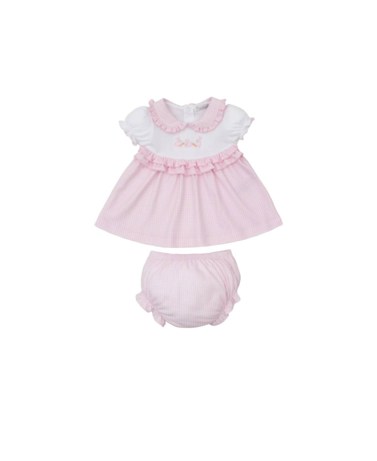 Комплект с платьем и зайкой для девочки в розовом цвете Kissy kissy
Комплект с платьем и зайкой для девочки в розовом цвете Kissy kissy