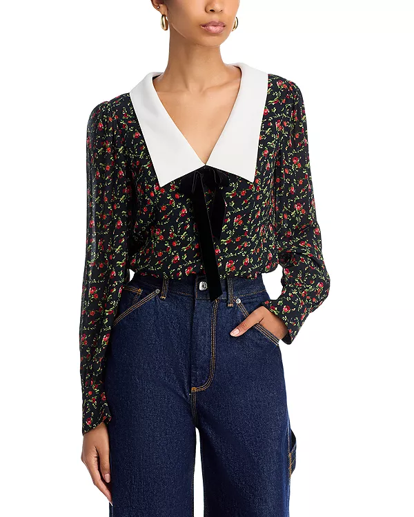 Топ из крепа с воротником «Ясмин» French Connection, черный
Топ из крепа с воротником «Ясмин» French Connection, черный