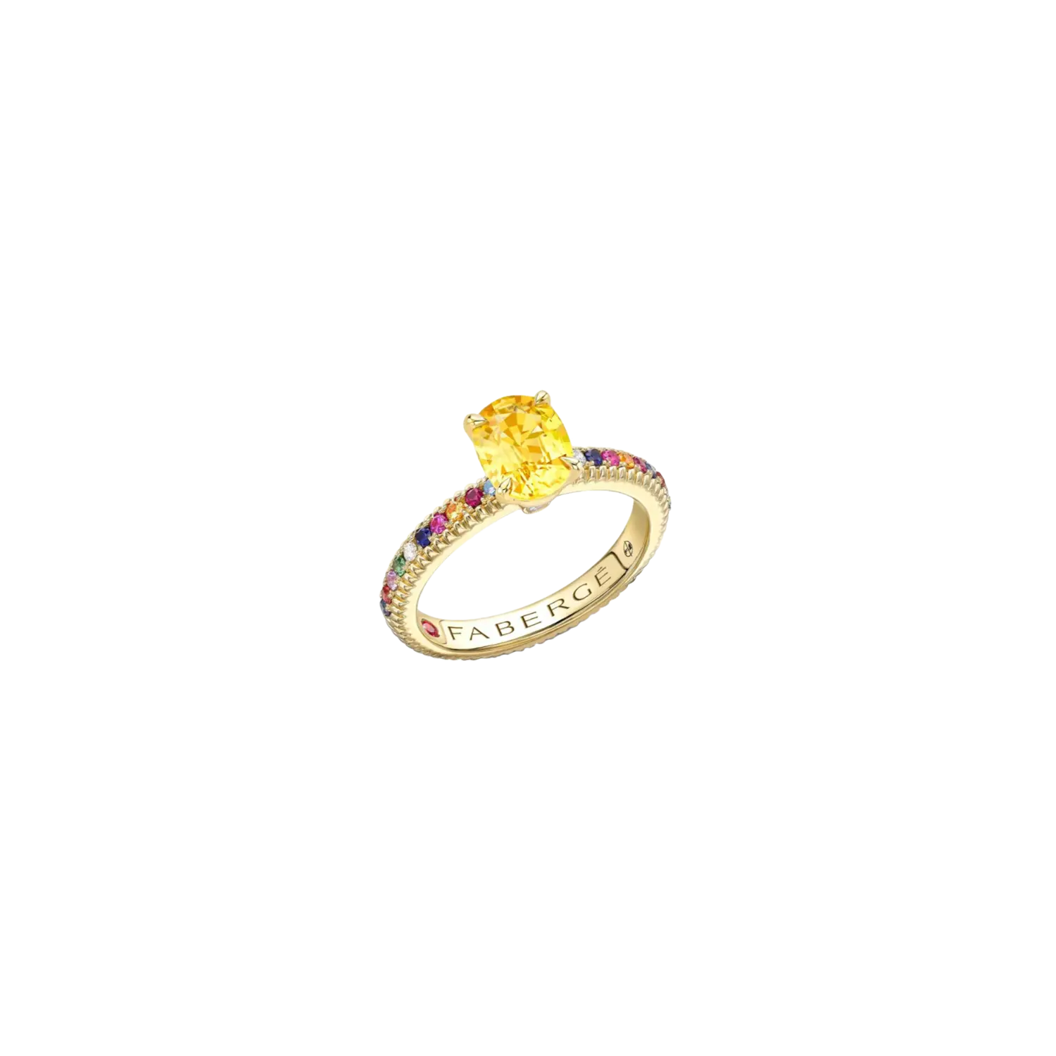 Кольцо Fabergé из желтого золота с желтым сапфиром и разноцветными драгоценными камнями
Кольцо Fabergé из желтого золота с желтым сапфиром и разноцветными драгоценными камнями
