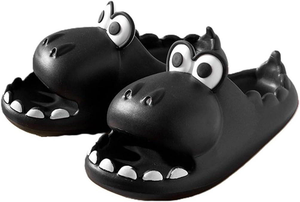 Тапочки в виде динозавра-крокодила, с открытым носком, забавные, с противоскользящей подошвой, удобные, с толстой подошвой, для душа, пляжа и двора Generic, черный
Тапочки в виде динозавра-крокодила, с открытым носком, забавные, с противоскользящей подошвой, удобные, с толстой подошвой, для душа, пляжа и двора Generic, черный