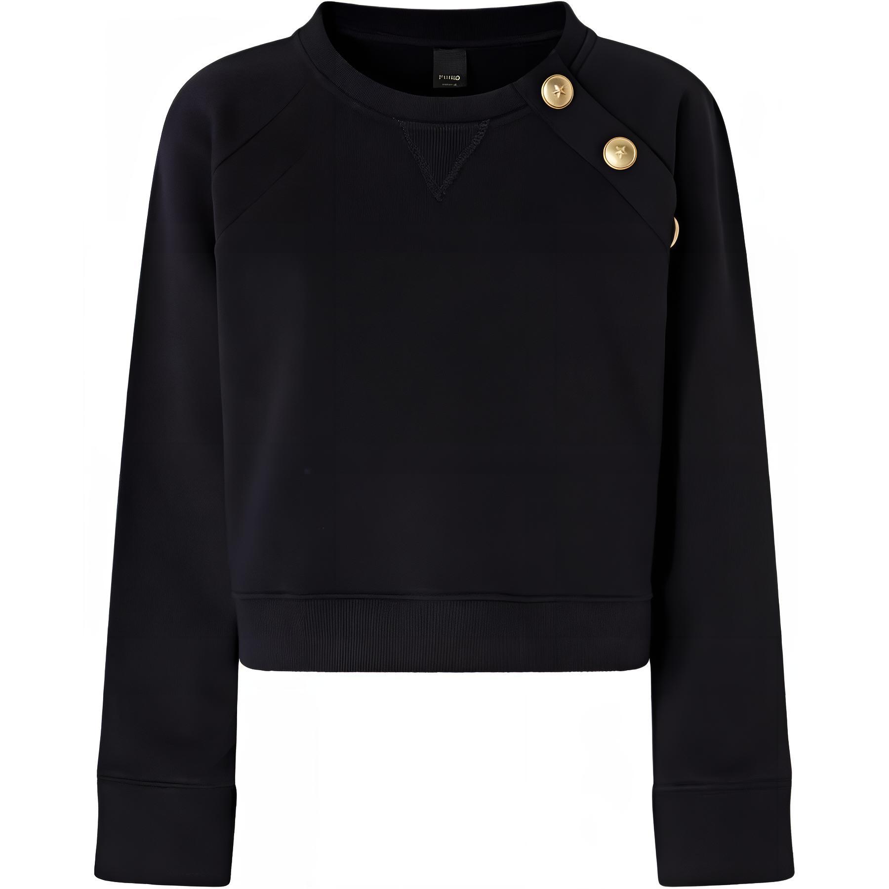 Хлопковый свитшот с пуговицами PINKO, темно-синий
Хлопковый свитшот с пуговицами PINKO, темно-синий