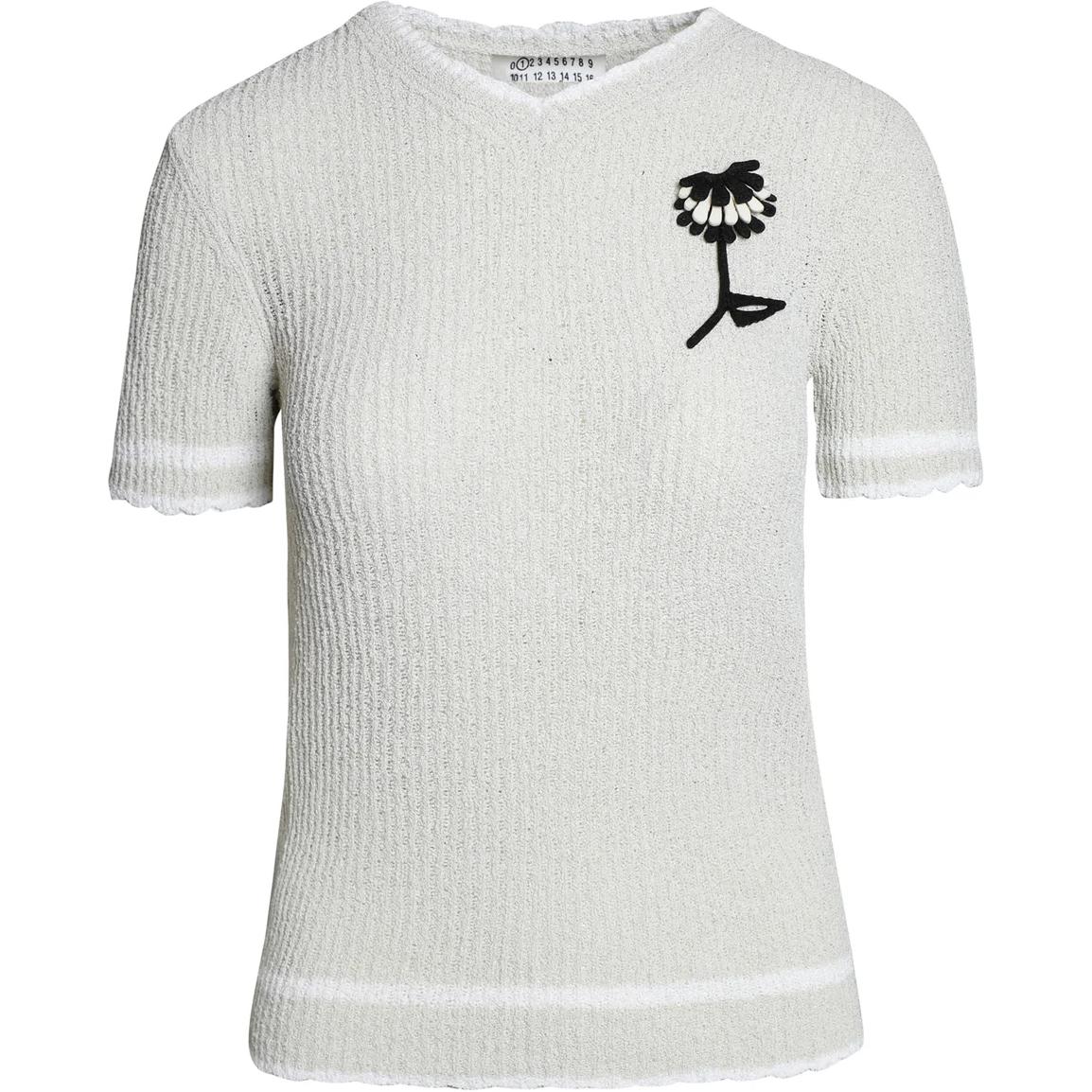 Футболка с цветочной вязкой Maison Margiela, светло-серый
Футболка с цветочной вязкой Maison Margiela, светло-серый