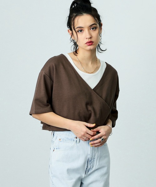 Футболка короткая многослойная Lee, коричневый
Футболка короткая многослойная Lee, коричневый