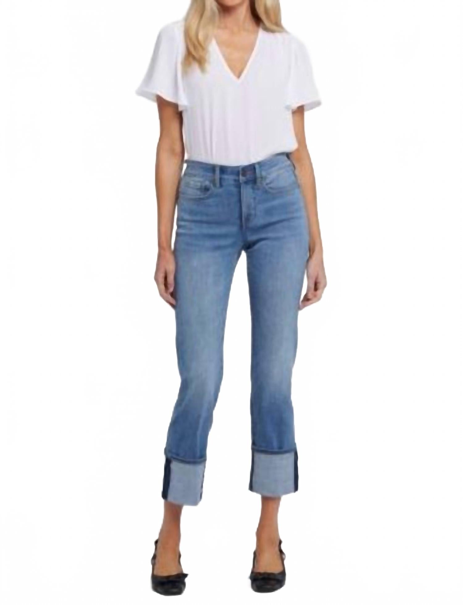 Мэрилин Прямые джинсы с 5-дюймовыми манжетами в Барселона Бриз NYDJ, Barcelona Breeze 
Мэрилин Прямые джинсы с 5-дюймовыми манжетами в Барселона Бриз NYDJ, Barcelona Breeze