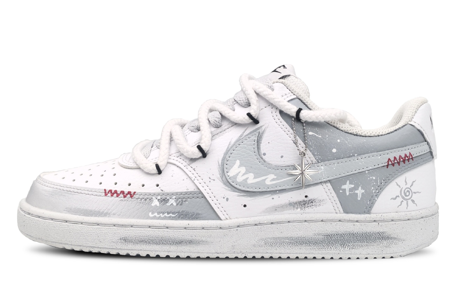 Nike Court Vision 1 Low top Skateboard Shoes мужские бело-серые
Nike Court Vision 1 Low top Skateboard Shoes мужские бело-серые