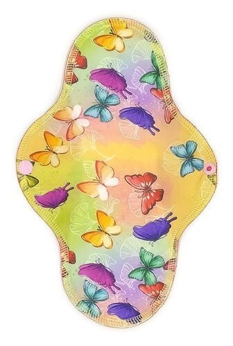 Папюс, Бабочки, бамбуковая гигиеническая прокладка многоразовая, размер L, Pupus 
Папюс, Бабочки, бамбуковая гигиеническая прокладка многоразовая, размер L, Pupus