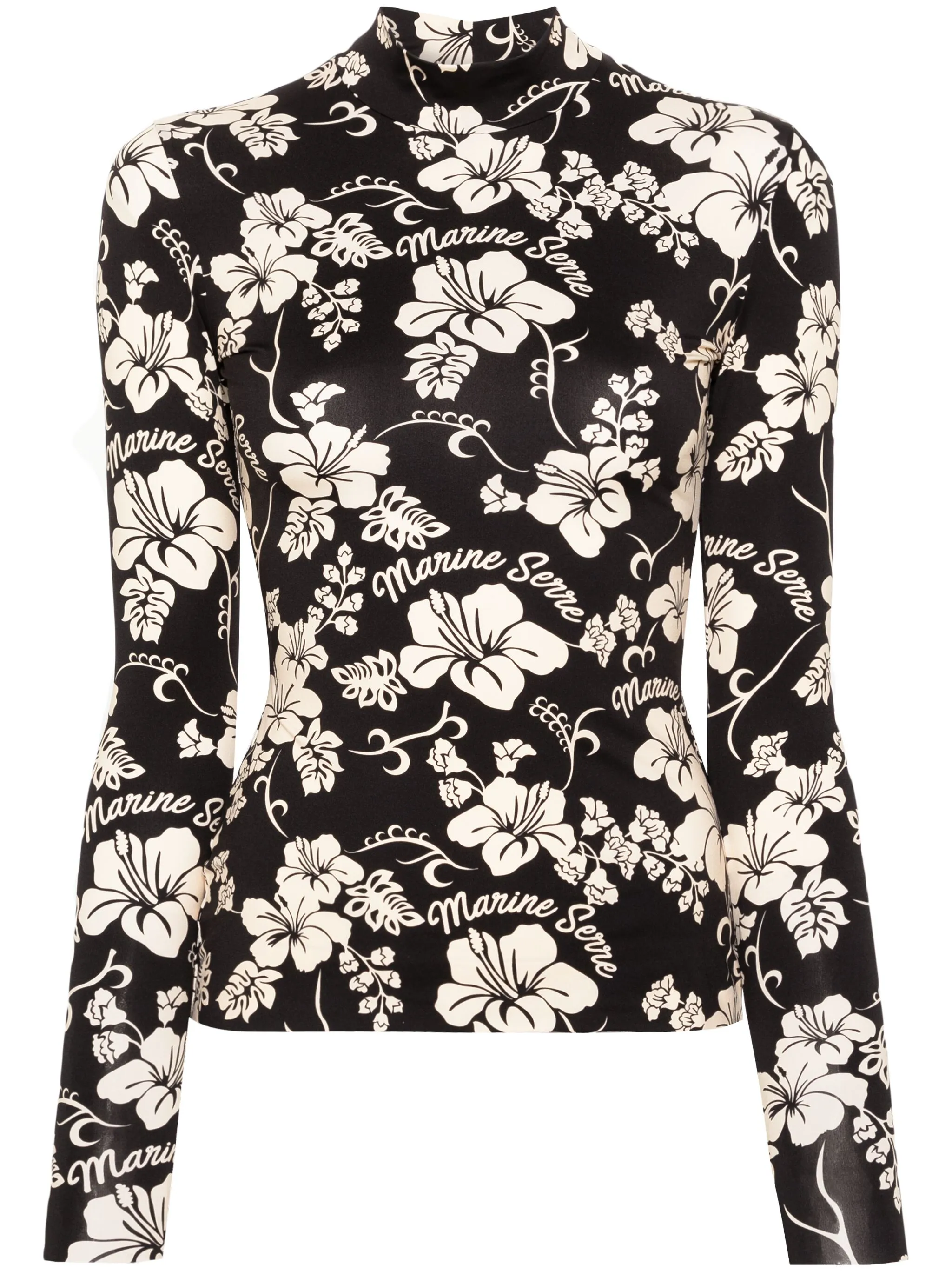 Футболка с высоким воротником и принтом Marine Serre, черный
Футболка с высоким воротником и принтом Marine Serre, черный