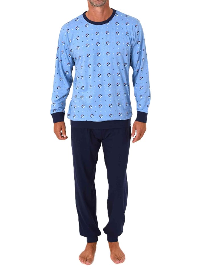 NORMANN Пижамный комплект с длинными рукавами, манжетами и минималистичным принтом, светло-голубого цвета
NORMANN Пижамный комплект с длинными рукавами, манжетами и минималистичным принтом, светло-голубого цвета