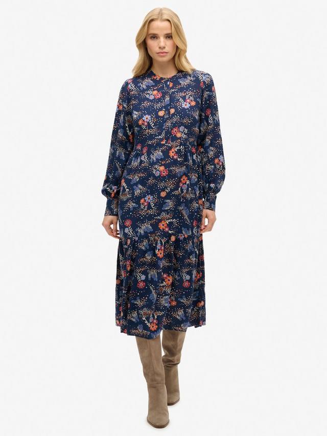 Флоральное платье миди с длинными рукавами и ярусами Superdry, Blue
Флоральное платье миди с длинными рукавами и ярусами Superdry, Blue