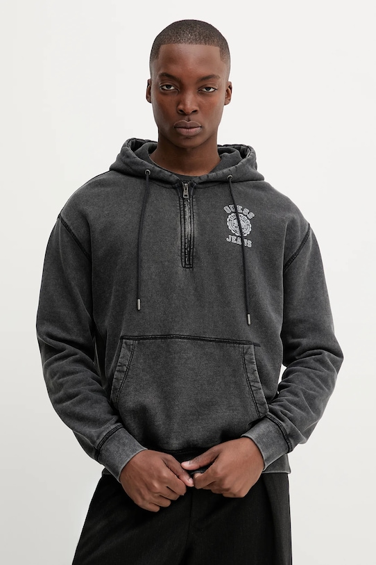 Хлопковая толстовка Guess Jeans, серый
Хлопковая толстовка Guess Jeans, серый