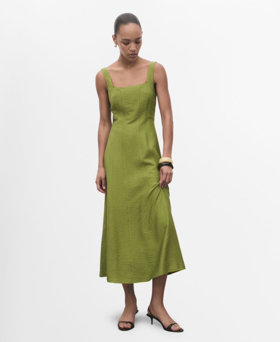 Женское миди-платье с декоративной строчкой MANGO, Green
Женское миди-платье с декоративной строчкой MANGO, Green