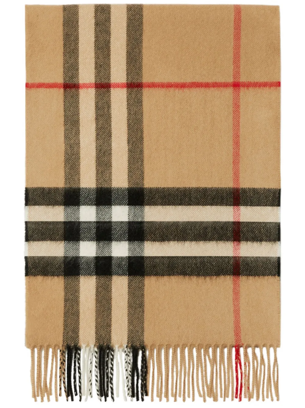 Кашемировый шарф The Classic Check BURBERRY, коричневый 
Кашемировый шарф The Classic Check BURBERRY, коричневый