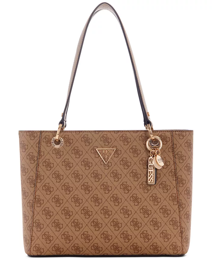 Noelle 4-G Logo Basique Двухсекционная сумка-тоут GUESS, коричневый 
Noelle 4-G Logo Basique Двухсекционная сумка-тоут GUESS, коричневый