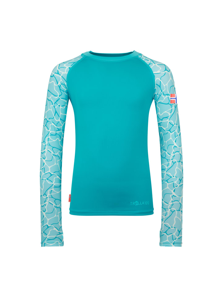 Рубашка для плавания Haukland с длинными рукавами темно-бирюзового/мадейрового цветов Trollkids
Рубашка для плавания Haukland с длинными рукавами темно-бирюзового/мадейрового цветов Trollkids