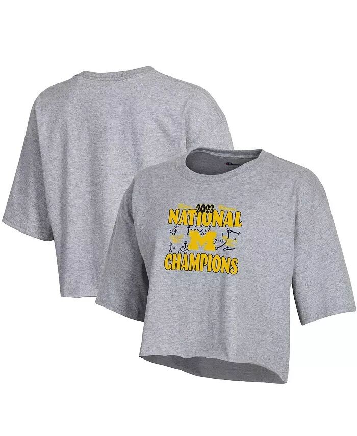 Женская серая укороченная футболка с бойфрендом Michigan Wolverines College Football Playoff 2023 National Champions, серый
Женская серая укороченная футболка с бойфрендом Michigan Wolverines College Football Playoff 2023 National Champions, серый