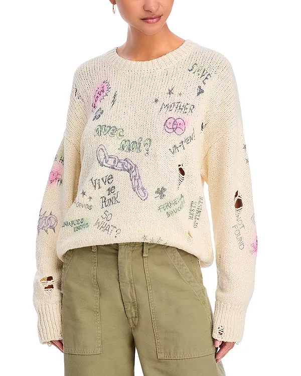 Большой свитер Mother, белый
Большой свитер Mother, белый