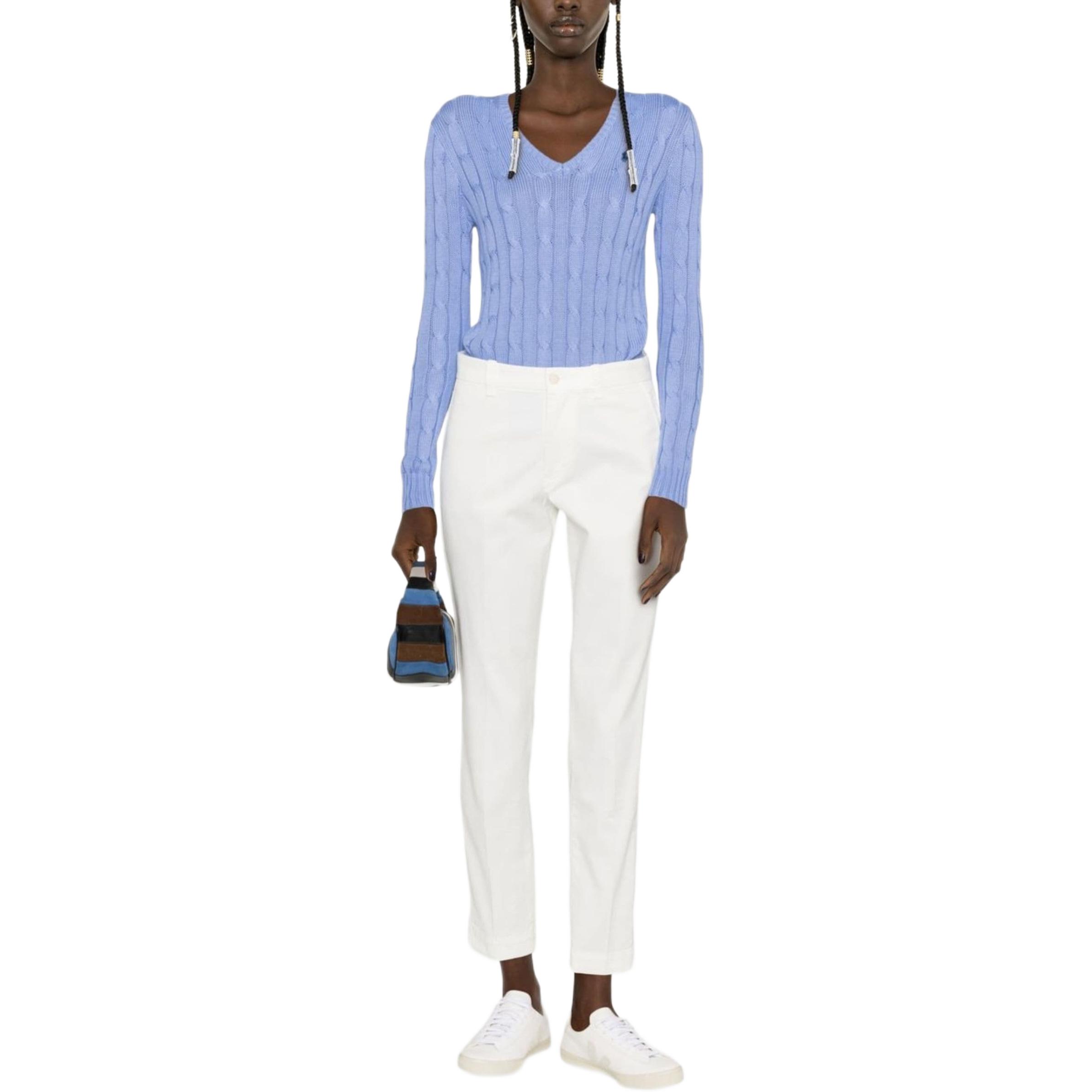 Вязаный джемпер с V-образным вырезом Kimberly Polo Ralph Lauren, синий
Вязаный джемпер с V-образным вырезом Kimberly Polo Ralph Lauren, синий