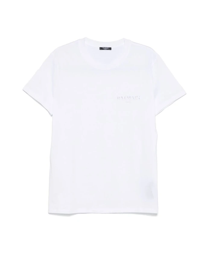 Белая футболка с круглым вырезом и короткими рукавами Balmain, белый
Белая футболка с круглым вырезом и короткими рукавами Balmain, белый