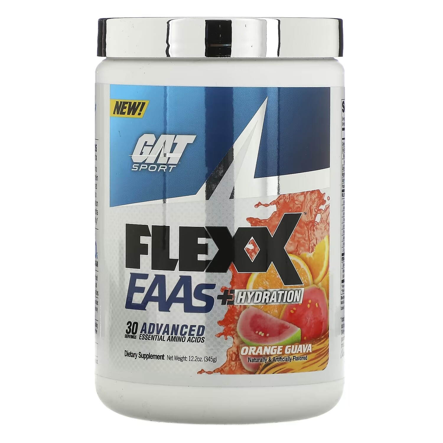 Добавка GAT Flexx EAA + Hydration, апельсин и гуава, 345 г
Добавка GAT Flexx EAA + Hydration, апельсин и гуава, 345 г