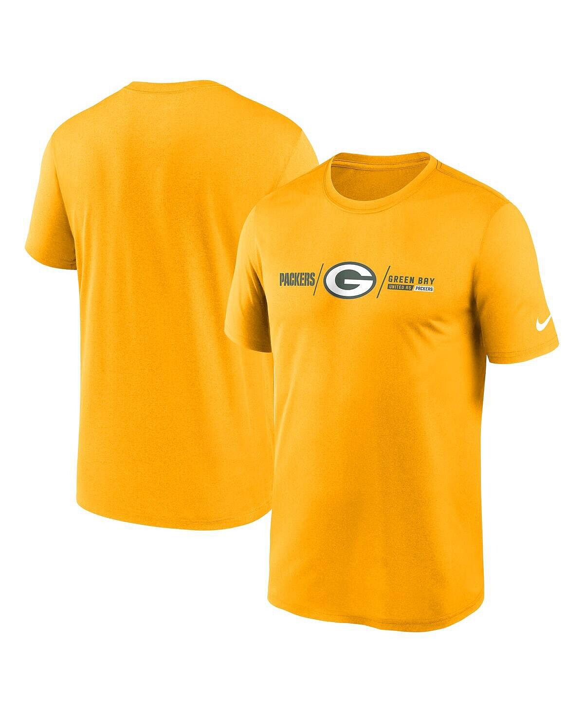 Мужская футболка green bay packers horizontal lockup legend золотистого цвета Nike
Мужская футболка green bay packers horizontal lockup legend золотистого цвета Nike